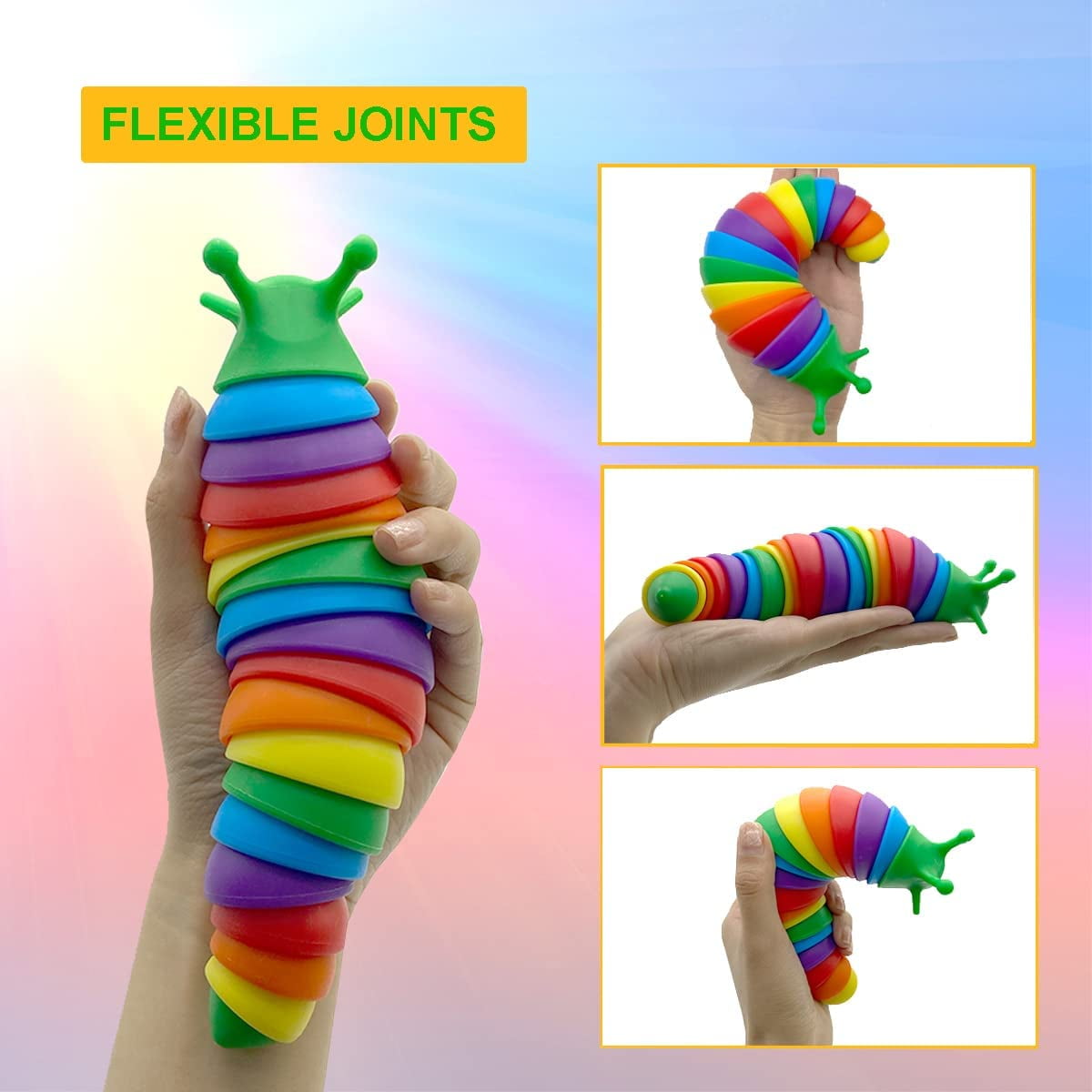 Brinquedo Anti-stress Fidget Toy Slug 3D Lagarta Lesma Articulada  Recarregue suas Energias - JJT Importadora - Pop It Fidget - Magazine Luiza
