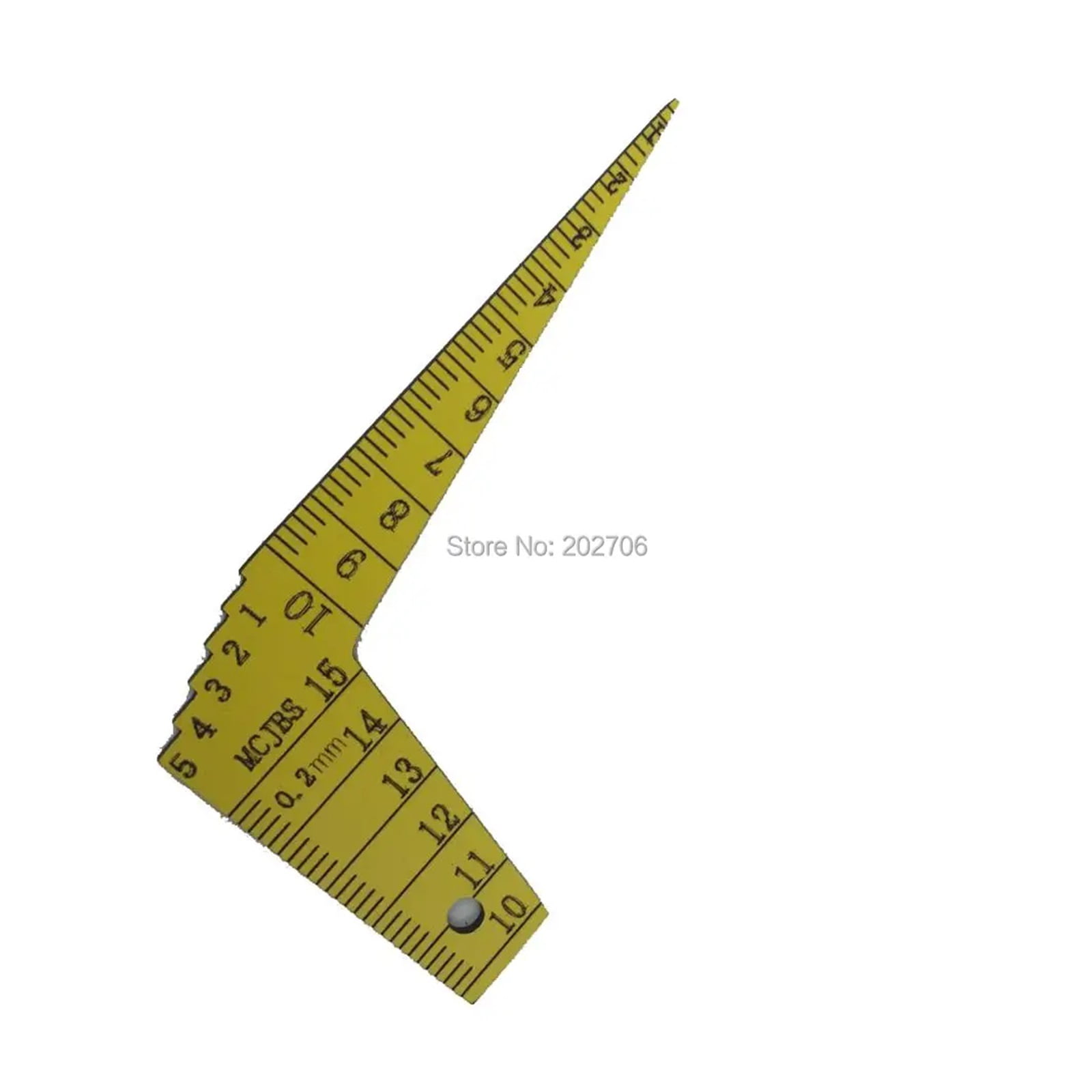 K15SG plastic feeler gauge 1-15mm Taper Welding Feeler Gauge Gage Gap Ruler Automobile industry Measuring Tools ,Corrosion-Resistant