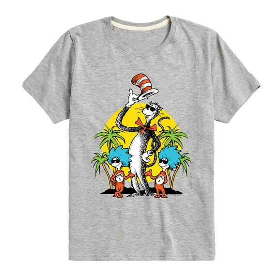 Dr. Seuss - Cat Things Summer - Boys Toddler And Youth Short Sleeve Tee