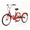 red, variant on Adult Tricycle 24" for Seniors, 550 LBS Heavy Duty 3 Wheel Cruiser Bike 7-Speed