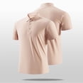 thumbnail image 2 of JTieacloth Mens Button Closure Shirt Men's Casual Fashion Business Short Sleeved Top T Shirt Men's Ice Silk Kamagra Fabric Quick Drying Short Sleeved Pink L, 2 of 4