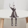 thumbnail image 3 of Figura de conejo sentado moderna para mueble de TV y escritorio. Gris Oscuro M, 3 of 8