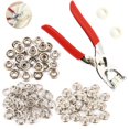 thumbnail image 1 of MesaSe Snap Fasteners Press Studs Buttons 100pcs Rings Snap Fasteners Metal Grommet Tool Kit With Pliers 9.5mm, 1 of 11