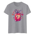 thumbnail image 4 of KHONTS Love Blooms Romantic Valentine's Day Collection T-Shirt for Women Grey L, 4 of 4