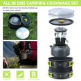 thumbnail image 3 of Ensemble de 16 Pcs de Batterie de Cuisine de Camping, Ensemble de Cuisson de Camp Gigogne, Mini Batterie de Cuisine de Camping et de Randonnée, Ensemble de Poêles de Camping et de Randonnée, Vert, 3 of 6