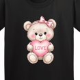 thumbnail image 4 of Inktastic Cute Teddy Bear with Heart Love Youth T-Shirt, 4 of 5