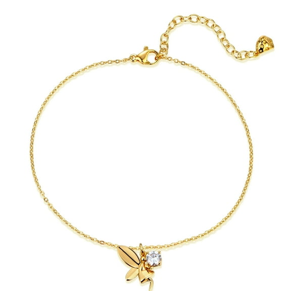 Fettero 14K Gold Plated Simple Boho Beach Satellite Bead Foot Chain Anklet Jewelry for Women