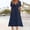 *Navy, variant on ClodeEU Womens Short Sleeve Dress , Solid Color V-Neck Dresses,Tied Waist Pocket Dress Army Green,Womens Plus M