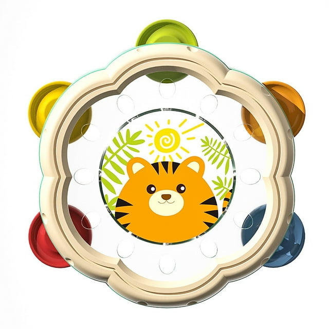 Rbaofujie Funs Hand Clapping Tambourine 0-12 Year Old Clapping Drum Ringing Puzzle Early Education Children's Percussion Instruments Baby Toys
