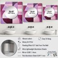thumbnail image 4 of Designart "Abstract Shapes With Mauve Motion" Abstract Shapes Square Mirror Wall Decor Modern - Large Purple Square Bathroom Mirror - Square Printed Wall Mirror Art, 4 of 5