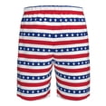 thumbnail image 6 of Kdxio American Patriotic Stars And Stripes Pattern Mens Casual Shorts - Drawstring Summer Beach Sports Shorts for Men, 6 of 9