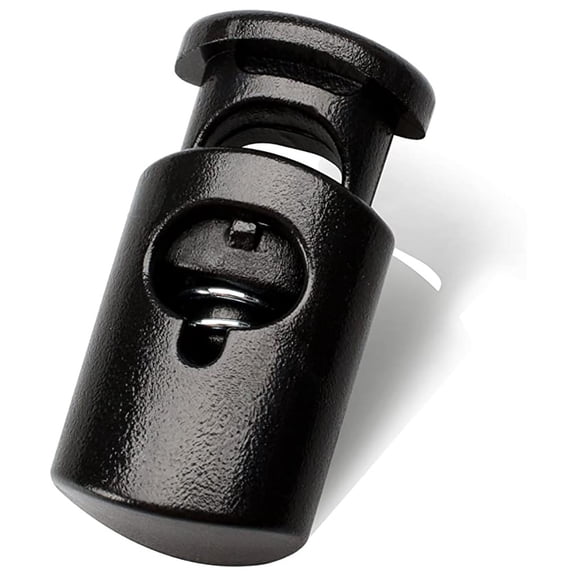 Clearance Under $1.89! 50PCS Plastic Cord Locks, Single Hole Rope Toggle Stoppers for Drawstrings & Bags, Plastic, for Outdoor & DIY, (One Size, Black)