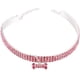 thumbnail image 1 of Collar de perro con anilla y colgante en forma de hueso, con brillantes diamantes de imitación, de lujo, con hebilla ajustable (rosa, talla M), 1 of 6
