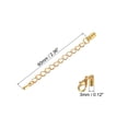 thumbnail image 2 of 10Sets 3mm Leather Cord End Caps with Lobster Clasps & Extender Chain for DIY, Gold Tone, 2 of 6