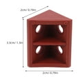 thumbnail image 2 of WHAMVOX 20pcs Corner Bracket Plastic Furniture Corner Brace 4-Hole Holder Shelf Support Corner Brace Wooden Furniture Cabinet Chair Brace for Tables Dresser, 2 of 8