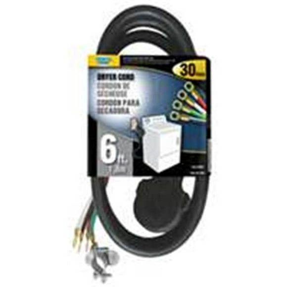 Power Zone ORD100406 Cordon de Séchage 10 par 4 Srdt Noir 6 Pieds