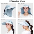 thumbnail image 3 of Sombreros de visera para mujer, sombrero de verano de ala ancha, sombreros de golf para mujer UV 50, gorra de sol plegable y plegable..., 3 of 6