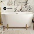 thumbnail image 2 of Monaco 59" Freestanding Bathtub with Brushed Gold Stand, 2 of 9