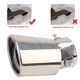 thumbnail image 1 of Stainless Steel Car Styling Universal Curved Double Socket Car Decoration Chrome Tail Pipe Car Exhaust Muffler Tail Pipe~12689, 1 of 1