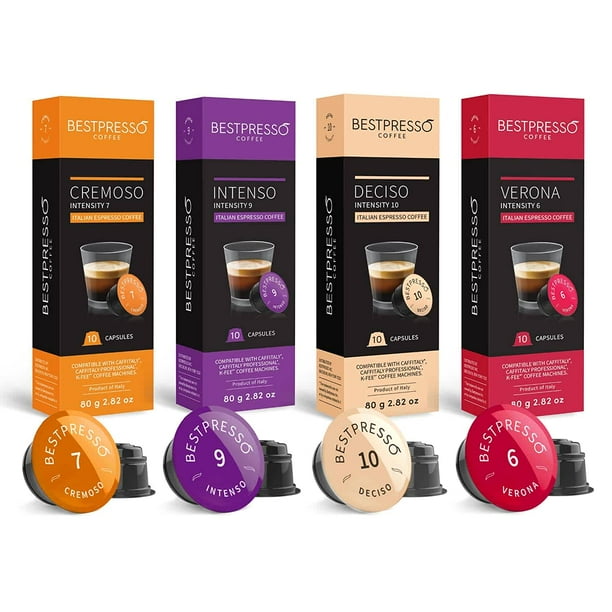 Bestpresso capsules compatible with Starbucks Verismo, CBTL, Caffitaly