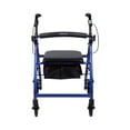 thumbnail image 3 of McKesson Rollator Walker with Seat and Wheels - Blue, 300 lbs Capacity, 1 Ct, 3 of 6