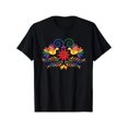 thumbnail image 1 of Otomi Mexican Colorful Bird Flower Vine Symbol Pattern T-Shirt, Men's Comfy T-shirt, Crew Neck, Short Sleeves, Graphic Tee Men's Summer Outdoor Clothes, Men's Clothing, Tops For Men, Summer Gifts, 1 of 6