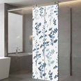 thumbnail image 4 of Blue Botanical Window Privacy Film, Watercolor Spring Floral Summer Leaf Static Cling UV Sun Blocking Tint Film Heat Control Windows Films for Bedroom Bathroom, Window Stickers 29.5"x78.7", 4 of 8