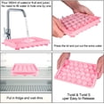thumbnail image 2 of Ice Cube Trays for Freezer, 2X Round Ice Molds Cube Ball Maker with Bin Spoon Tong – Making 66pcs Pellet Ice Trays Fancy Icecubetrayes (Pink), 2 of 5