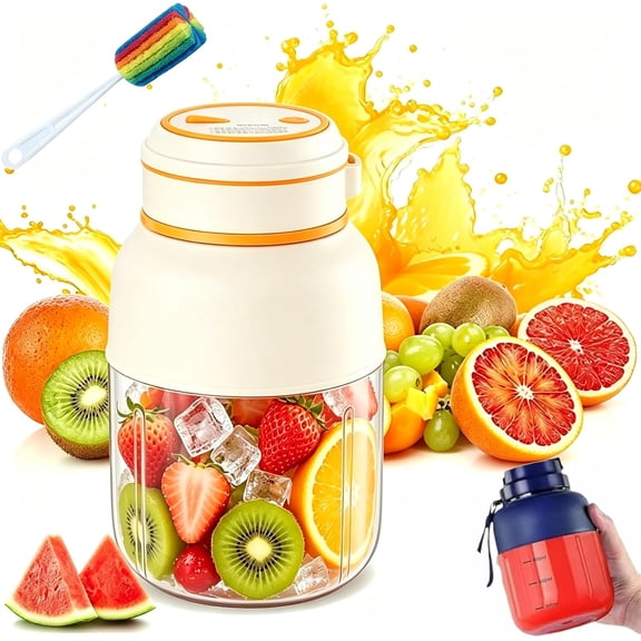 28/45 Oz Portable Wireless Juicer Cup, Rechargeable Personal Smoothie Maker, 180W Wireless Juicer Cup with 38-Blades, for Shakes, Gym, Office & Outdoors, Easy Clean