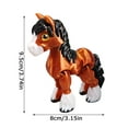 thumbnail image 3 of Gaiwos 3D Printing Horse Figurine 3.7 inches, Simulated Horse Statue with Movable Legs Flexible Joint, Year of Horse Gift for Kids, Home Office Decor, 3 of 9