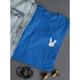 thumbnail image 3 of Cute Bunny Left Chest Pocket Graphic Women Royal Blue T-Shirt, Female Large, 3 of 4
