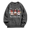 thumbnail image 3 of Chandail en Molleton Femme Tendance Chandail Imprimé Flocon de Neige de Noël à Capuche Manches Longues Mode Automne, 3 of 3