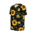 thumbnail image 2 of Balery Sunflowers3 Baseball Jersey for Men Casual Button Down Shirts Short Sleeve Active Team Sports Uniform-Small, 2 of 9