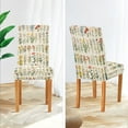 thumbnail image 3 of Yayeee 4 Pack Dining Chair Covers Stretch Parson Chairs Slipcovers Seat Protector, Beige Wildflowers, 3 of 6