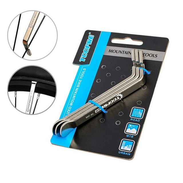 Toopre 3 Pcs Levier de Pneu de Bicyclette Outil de Retrait de Changement de Pneu Pied-de-Biche en Acier