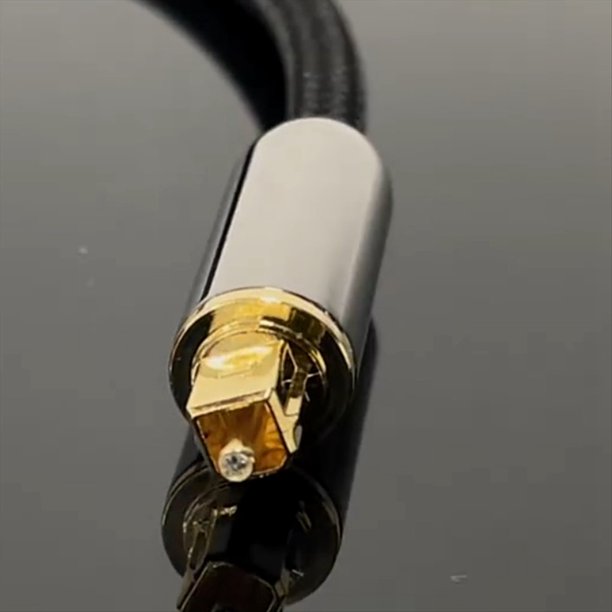 Divisor de Cable de Fibra Óptica Convertidor Toslink 2 en 1 para HDTV DVD Amplificador de Barra de Sonido de TV Digital, Puerto Chapado en
