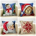 thumbnail image 3 of Wosthever Kits de fabricación de fundas de almohada navideñas Merrier, serie navideña, kits de aguja de lengüeta para bordado Kits de decoración para fiestas BZ966, 3 of 6
