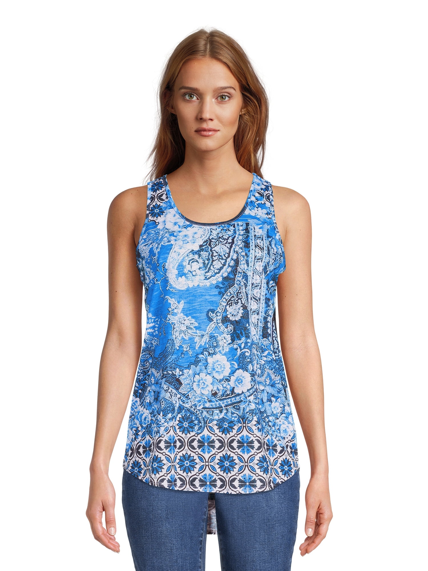 Concepts Women's Sublimation Print High Low Tank Top - Walmart.com