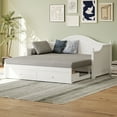 thumbnail image 6 of Twin Size Wood Daybed Extended Bed with Storage Drawers Wooden Sofa Bed for Living Room Guest Room, White, 6 of 9
