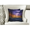 thumbnail image 4 of Ambesonne Nature Throw Pillow Cover 2 Pack, Epic Thunder Atmosphere, 20", Purple and Orange, 4 of 6