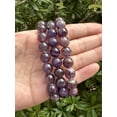 thumbnail image 2 of Amethyst Gemstone Round Bead Adjustable Bracelet 10mm, Genuine Crystal Bead Bracelet, Gift for Men & Women (Amethyst), 2 of 6
