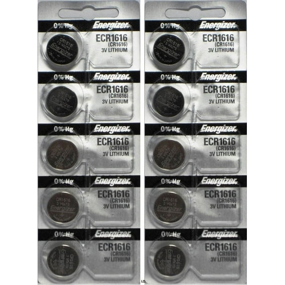 10 Energizer CR1616 Lithium Batteries