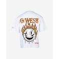 thumbnail image 7 of G West Mens Fire Smile Life Style Oversized T-Shirt White Size- L, 7 of 7