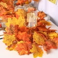 thumbnail image 6 of 70 inches Artificial Hanging Maple Leaves Plants Fall Fake Ivy Vines Plants Wall Hanging Plants for Autumn Outdoor Indoor Patio Garden Proch Home Party Wedding Decor, 6 of 7