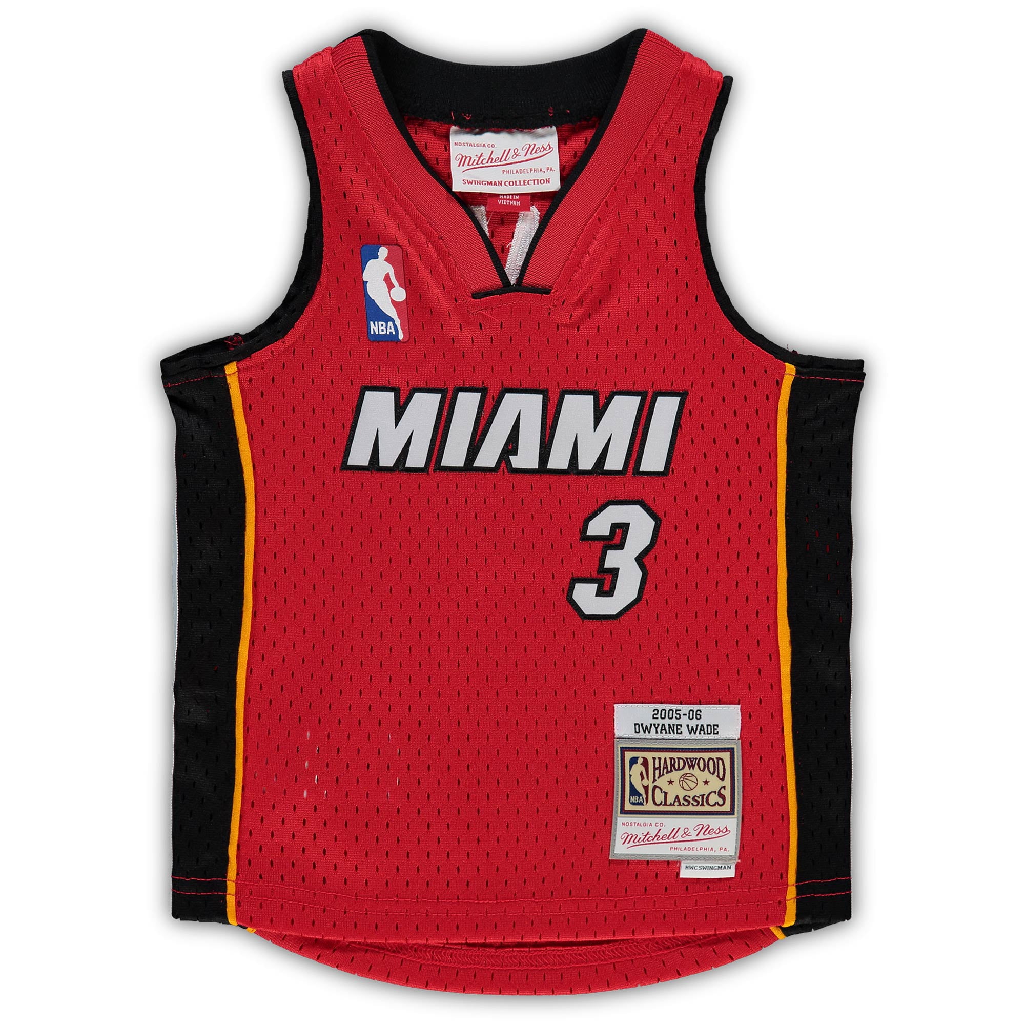Infant Mitchell & Ness Dwyane Wade Red Miami Heat 2005-06 Hardwood Classics Player Jersey