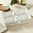 thumbnail image 6 of Denmark Tools for Cooks 5 Piece Ceramic Serving Set Platter Tray with Bowls Dips Appetizers, White, 6 of 7