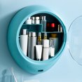 thumbnail image 3 of Organizador de maquillaje adhesivo sin perforaciones - Práctico y espacioso para baño y dormitorio, color blanco, 3 of 7