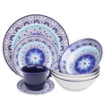 thumbnail image 1 of Vajilla de cerámica Vencort 20 piezas Decorado FLOR AZUL CLARA, 1 of 2