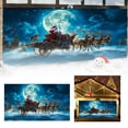 thumbnail image 2 of Santa Sleigh Christmas Party Background Banner with Classic Lighting for Holiday Outdoor Event Decoration, 2 of 6