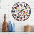 thumbnail image 3 of Yayeee Wall Clock Battery Operated 11.9" Silent Quartz Non-Ticking for Living Room Decor, Simple Shapes, 3 of 8